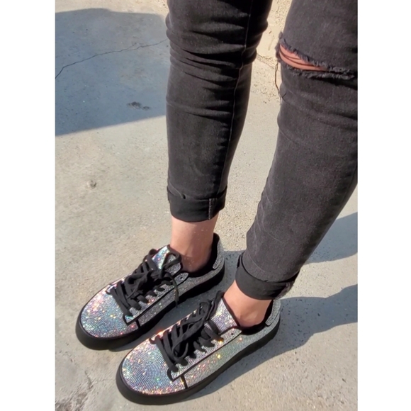 𝙇𝙖𝙨𝙩 𝙎𝙞𝙯 6 💎🎥Diamante Embellished Platfrm - Picture 7 of 14